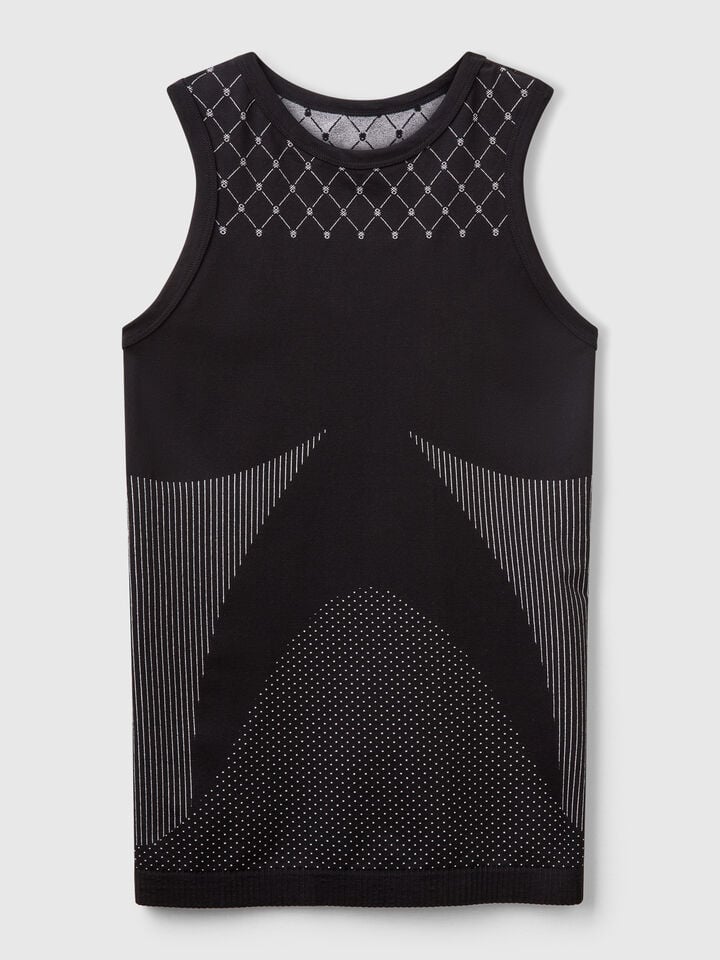 Benetton Seamless Sports Tank Top Black