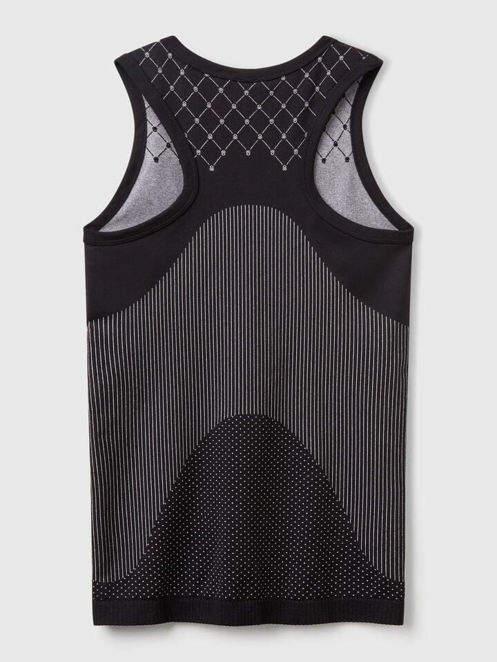 Benetton Seamless Sports Tank Top Black