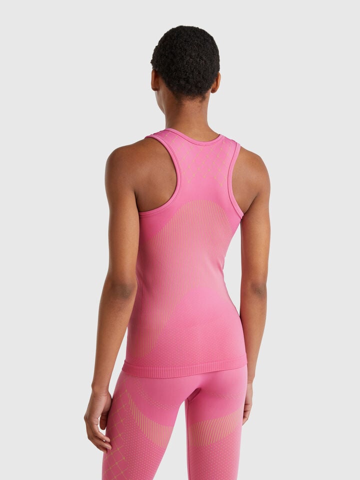 Benetton Seamless Sports Tank Top Pink