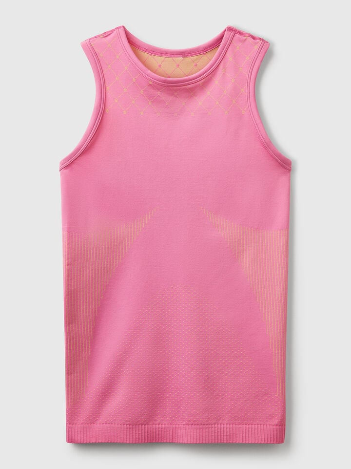 Benetton Seamless Sports Tank Top Pink
