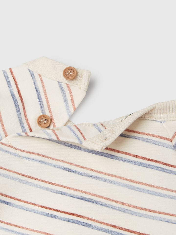 Benetton Set In Stretch Sweat Creamy White