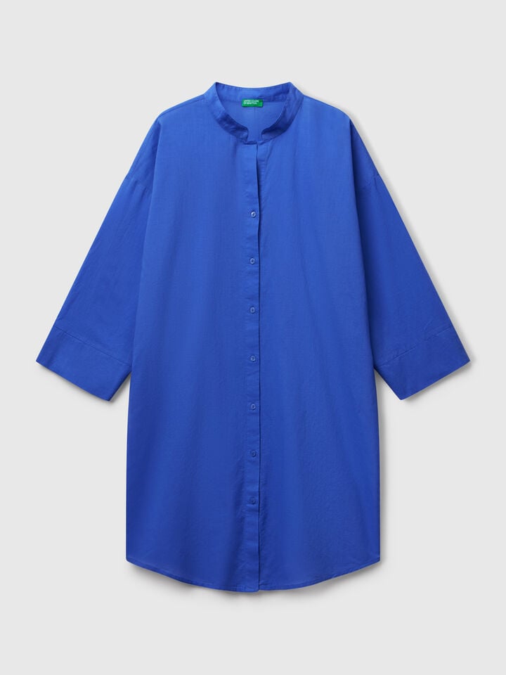 Benetton Shirt-style Dress Blue