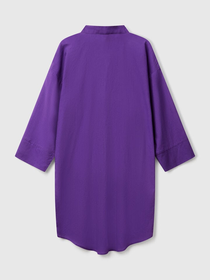Benetton Shirt-style Dress Purple