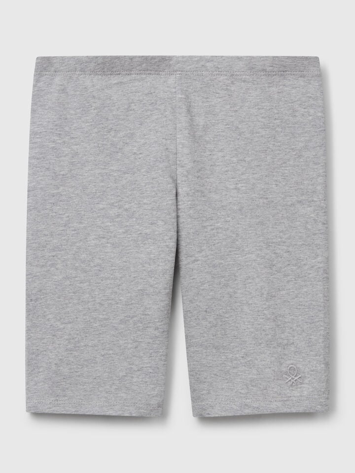benetton Short leggings in stretch cotton Gray