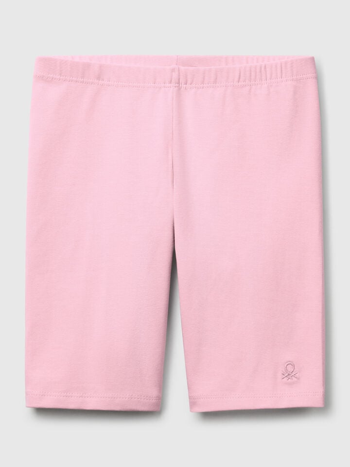benetton Short leggings in stretch cotton Pink