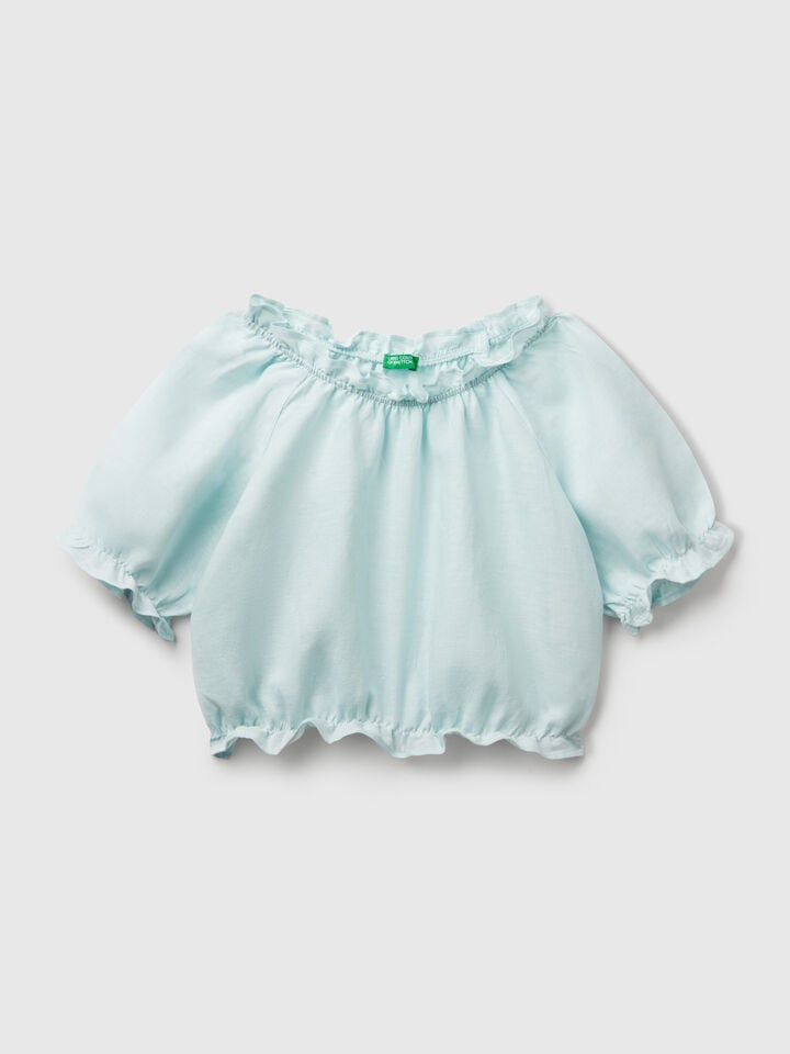 benetton Short sleeve blouse Aqua