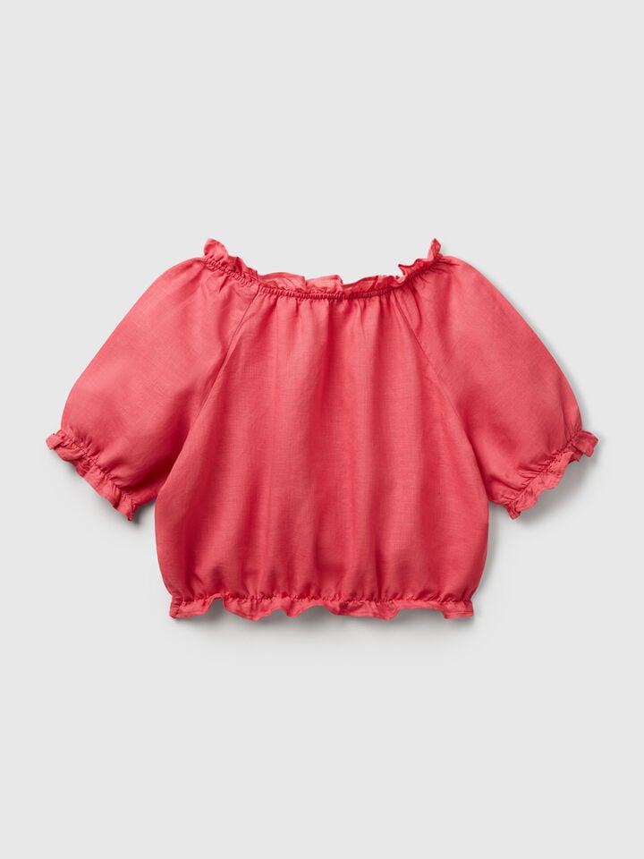 Benetton Short Sleeve Blouse Cyclamen