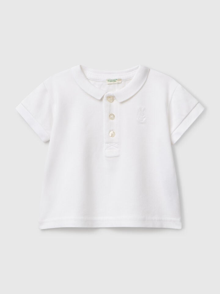 benetton Short sleeve polo shirt White