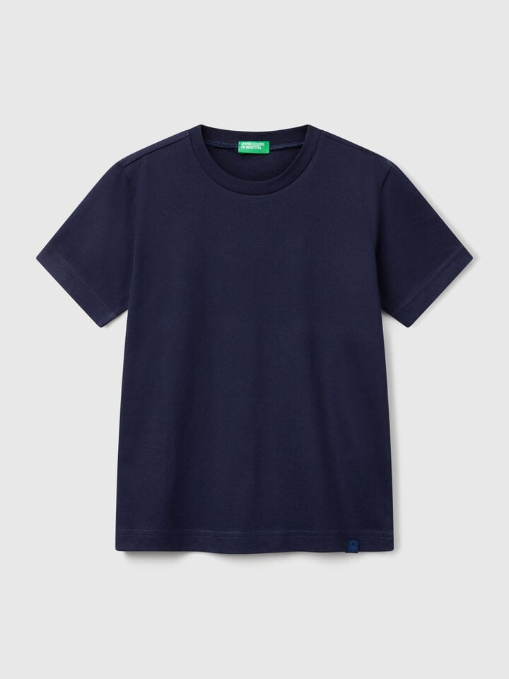 benetton Short sleeve t-shirt cotton Dark Blue