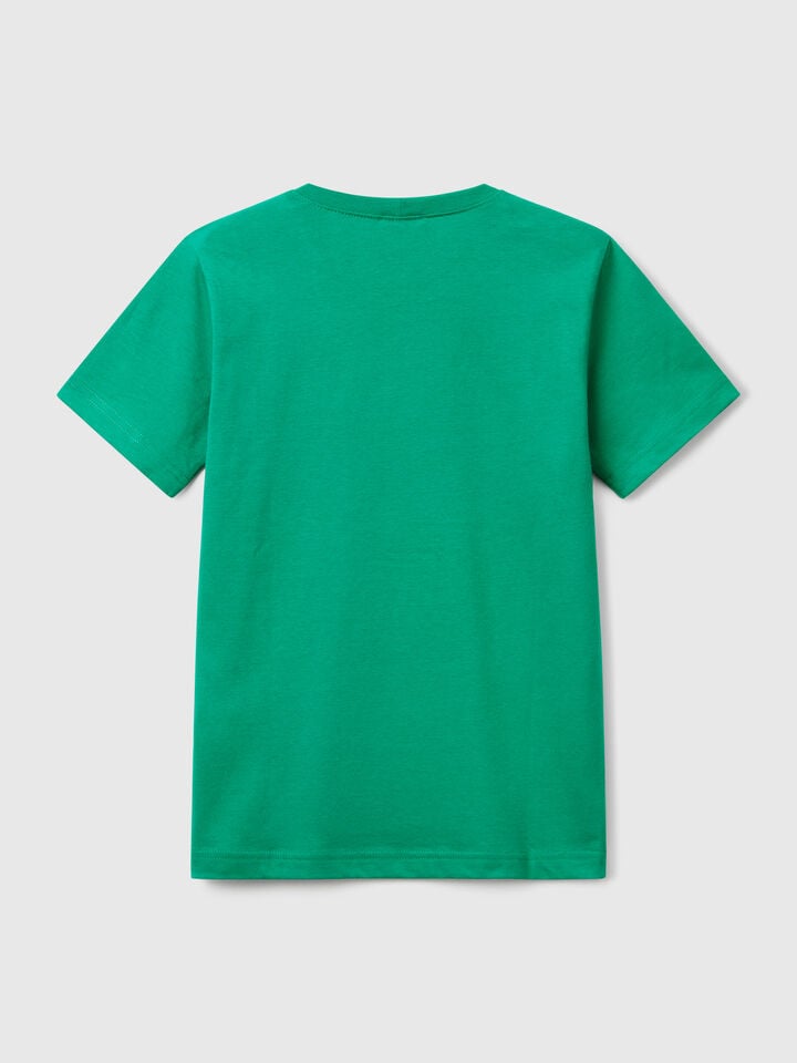 Benetton Short Sleeve T-shirt Cotton Green