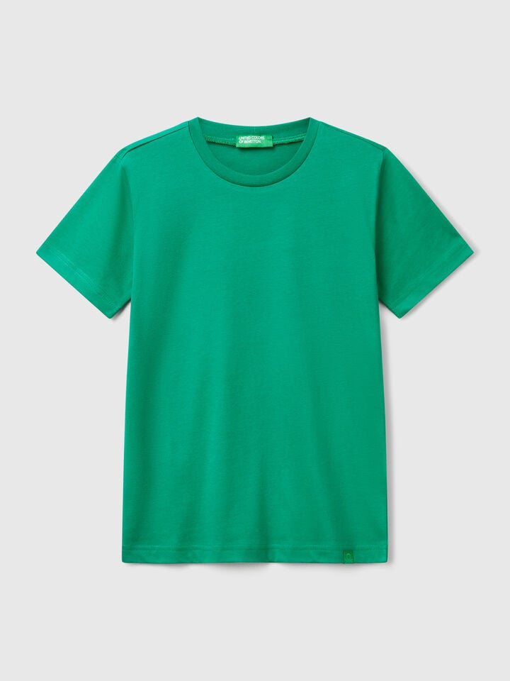 benetton Short sleeve t-shirt cotton Green