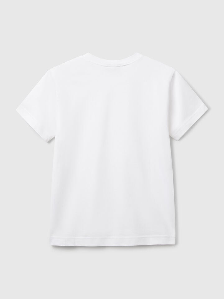 Benetton Short Sleeve T-shirt Cotton White