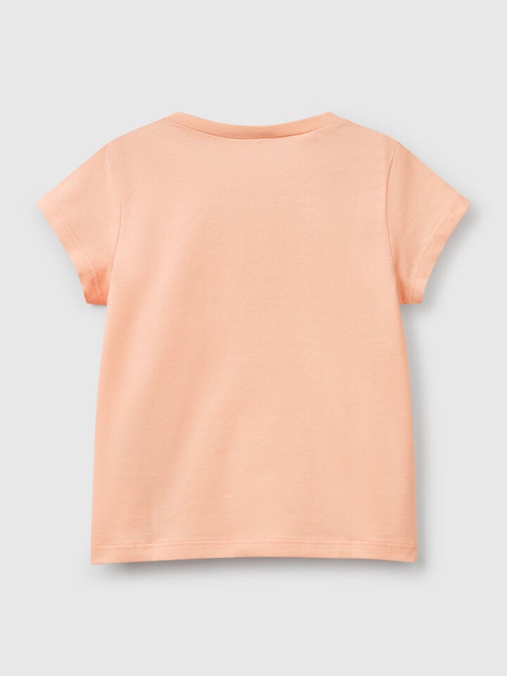 Benetton Short Sleeve T-shirt Peach