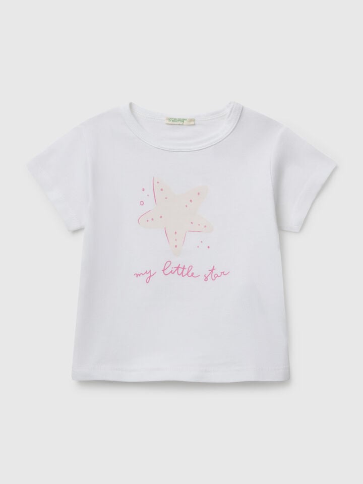 benetton Short sleeve t-shirt with print White