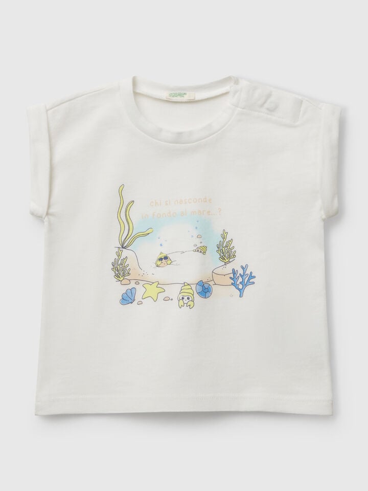 benetton Short sleeve t-shirt with print White