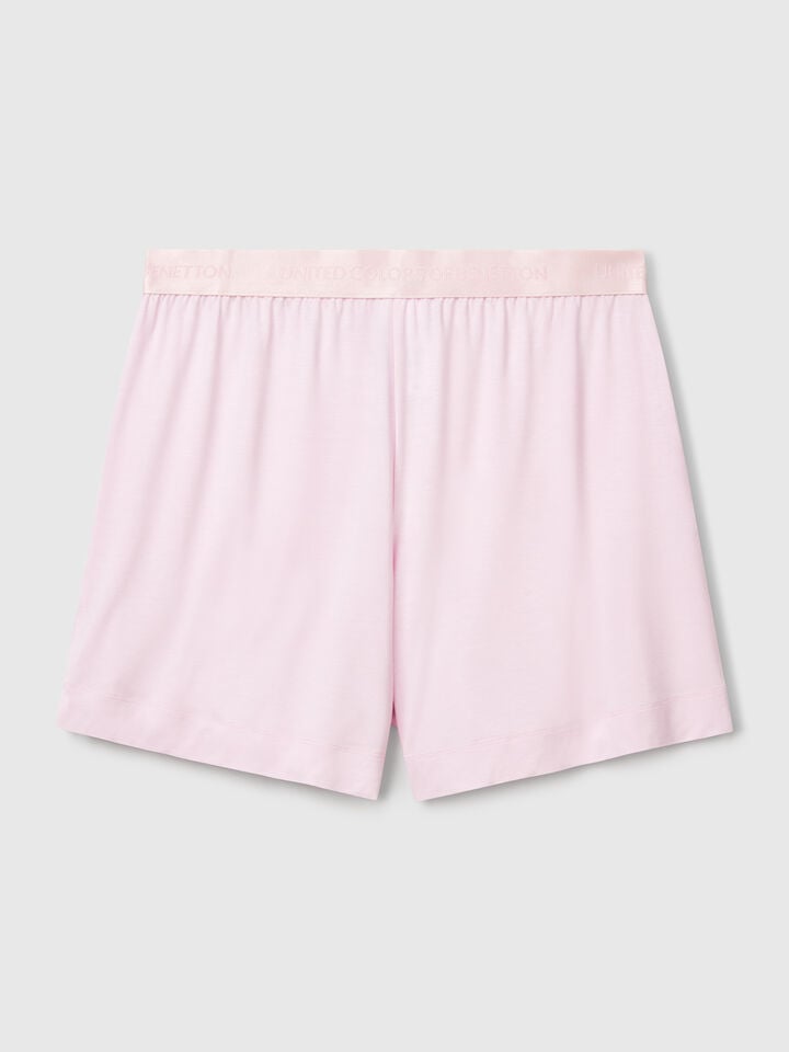 Benetton Shorts In Stretch Modal Lilac