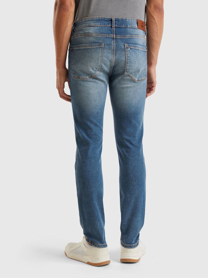 Benetton Skinny Fit Jeans Light Blue