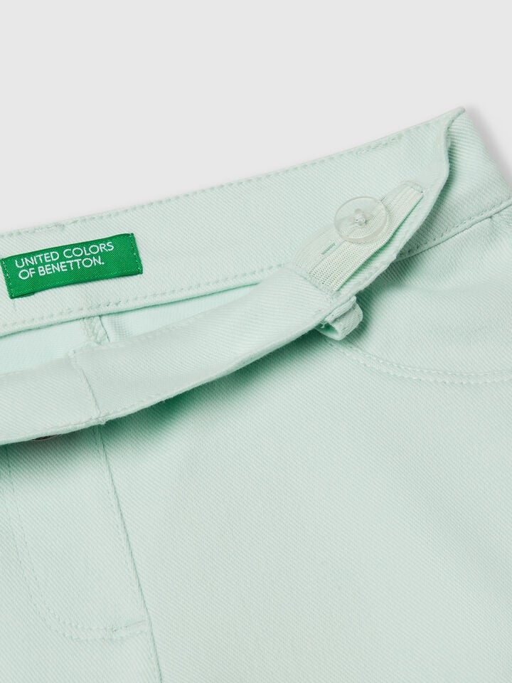 Benetton Skinny Fit Trousers Aqua