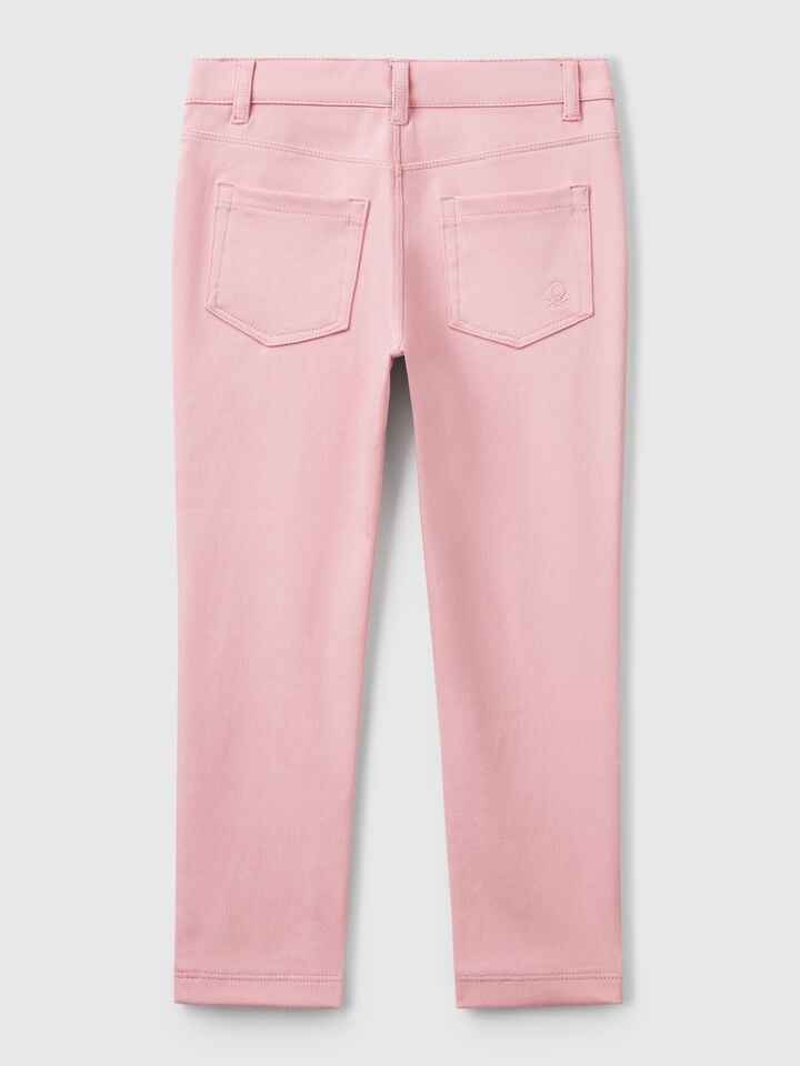 Benetton Skinny Fit Trousers Pink