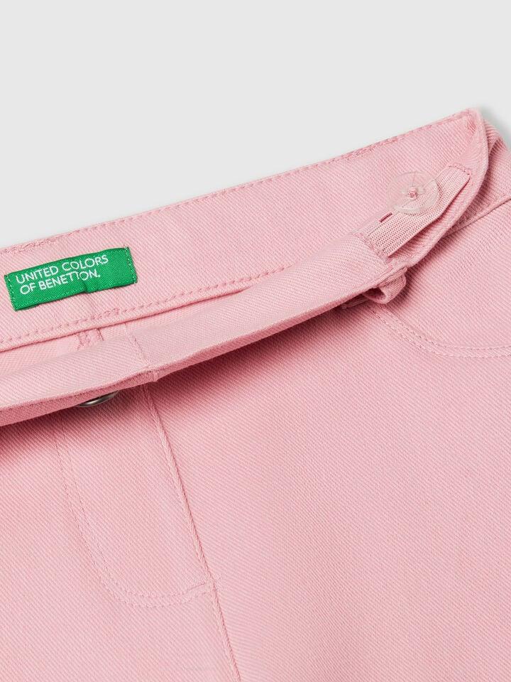 Benetton Skinny Fit Trousers Pink