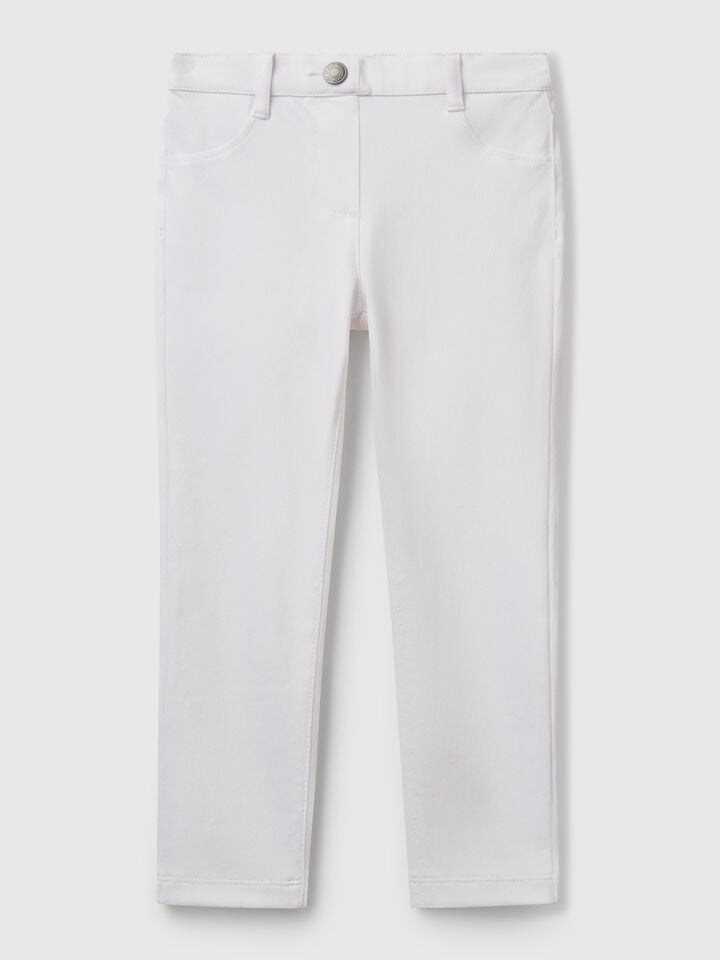benetton Skinny fit trousers White