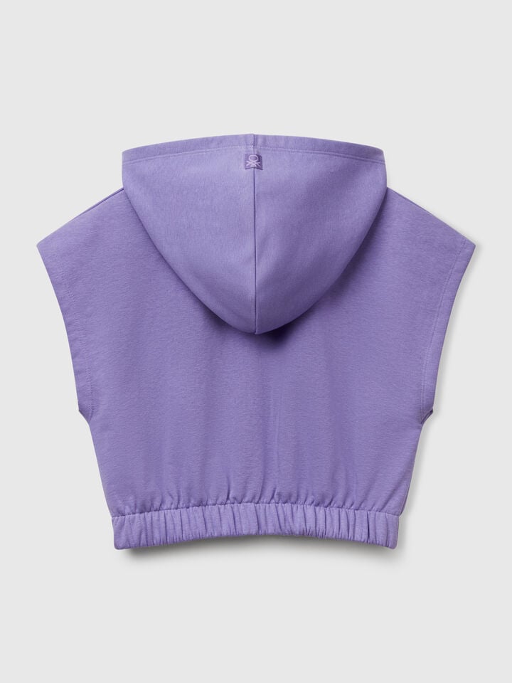 Benetton Sleeveless Hoodie Periwinkle