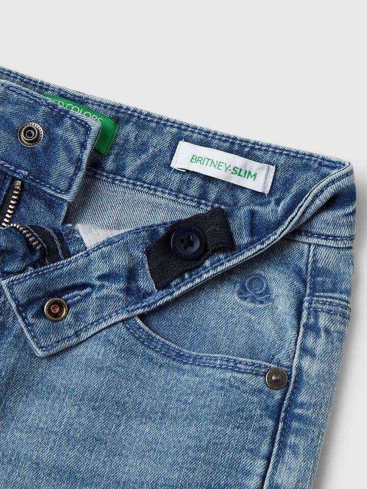 Benetton Slim Fit Jeans Light Blue