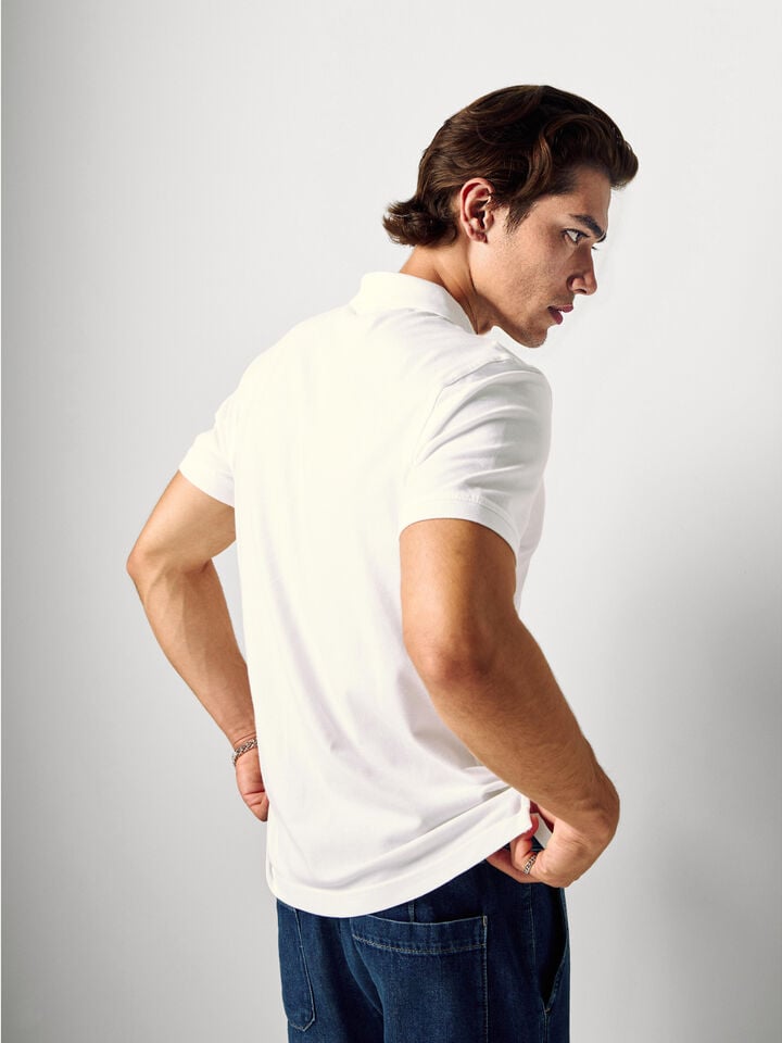 Benetton Slim Fit Polo White