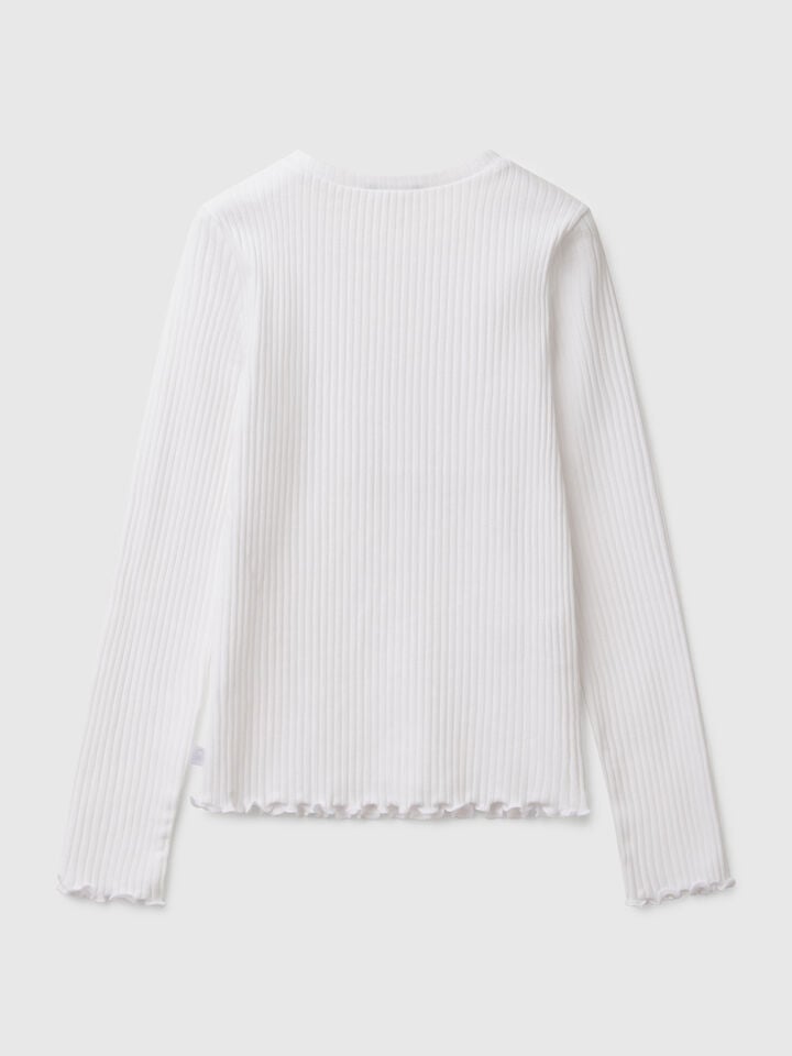 Benetton Slim Fit Stretch Cotton T-shirt White