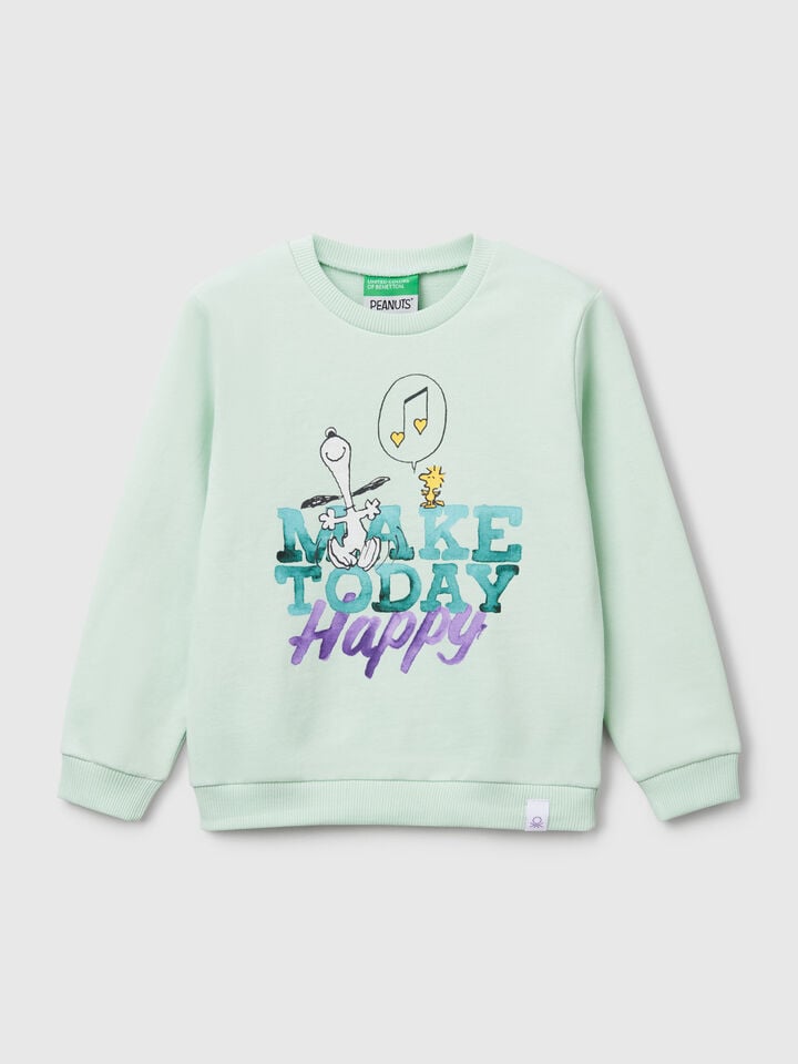 benetton Snoopy ©Peanuts Sweatshirt Aqua