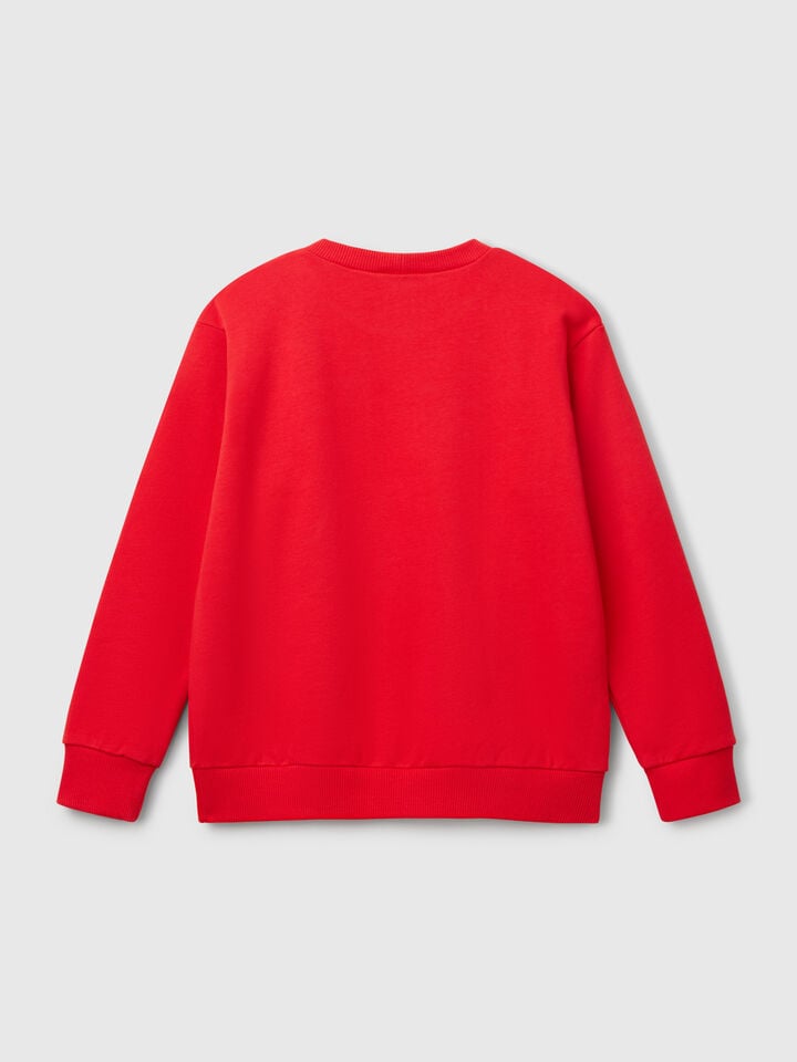 Benetton Snoopy ©Peanuts Sweatshirt In Cotton Red
