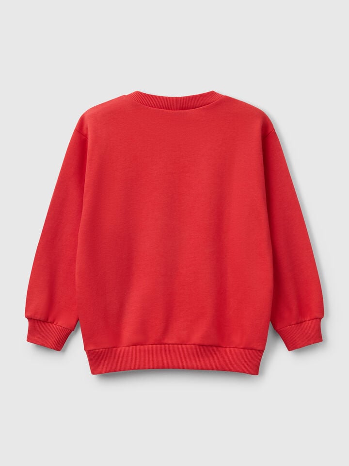 Benetton Snoopy ©Peanuts Sweatshirt In Cotton Red