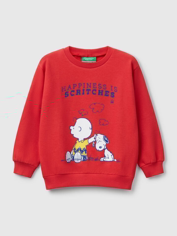 benetton Snoopy ©Peanuts sweatshirt in cotton Red