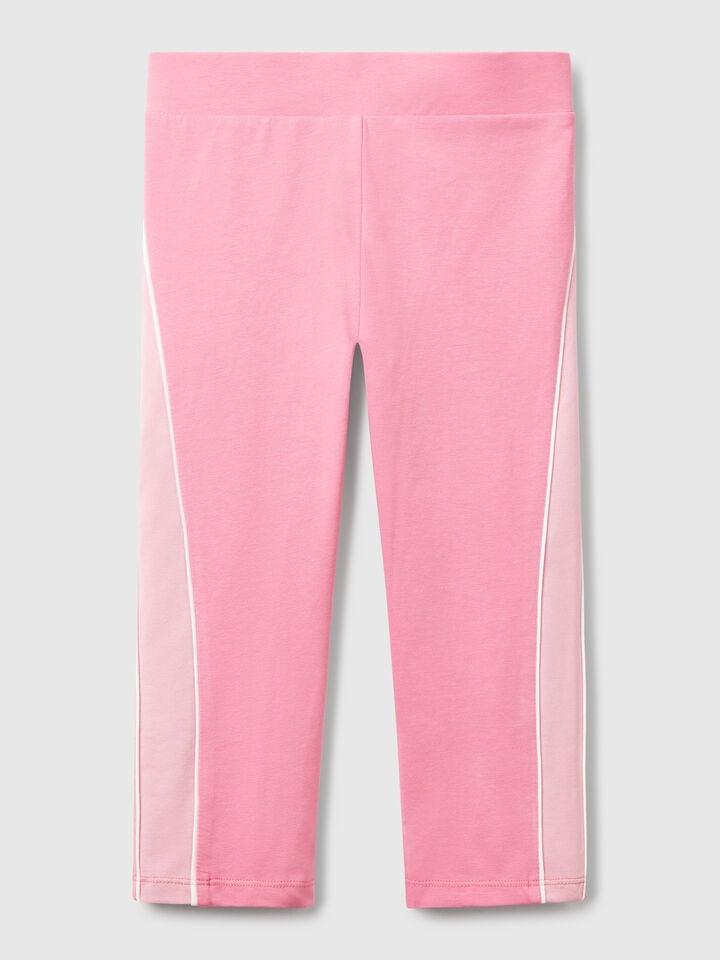 benetton Sporty leggings with piping Pink