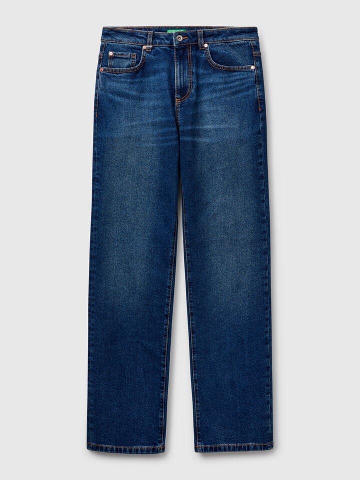 Benetton Straight Leg Jeans Blue