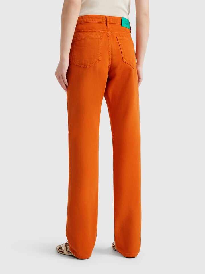 Benetton Straight Leg Jeans Burnt