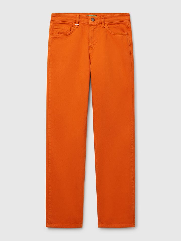 Benetton Straight Leg Jeans Burnt