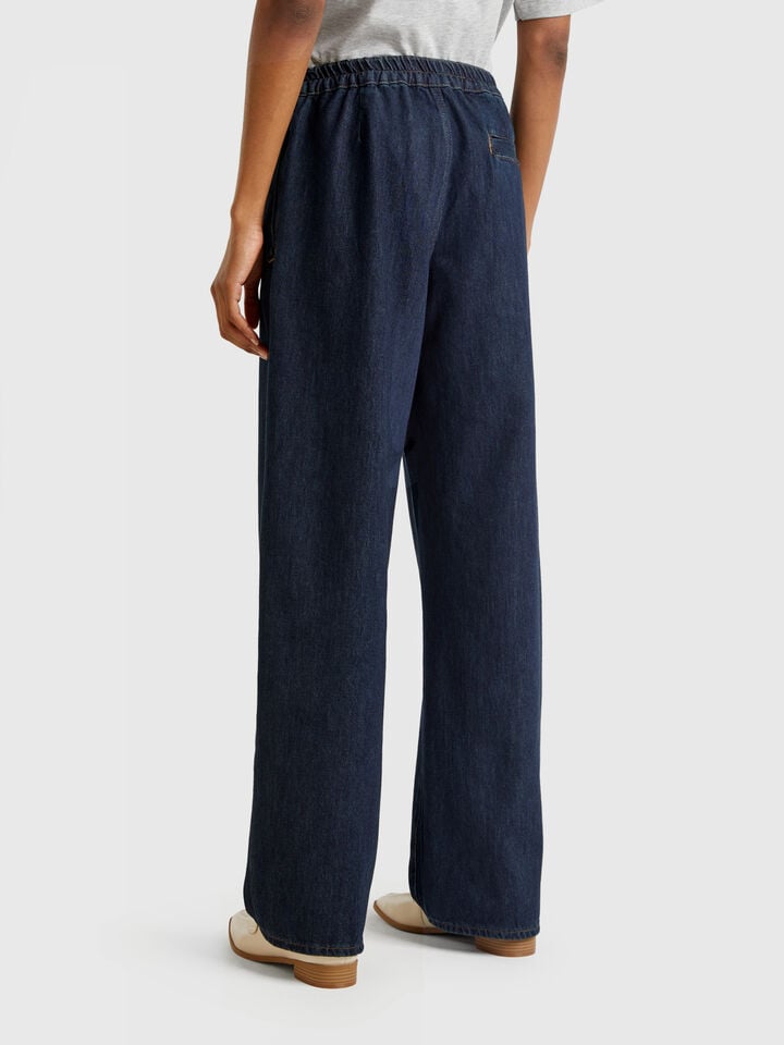 Benetton Straight Leg Jeans Dark Blue