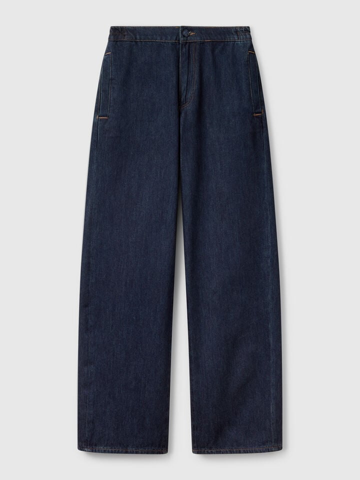 Benetton Straight Leg Jeans Dark Blue