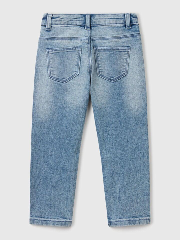 Benetton Straight Leg Jeans Light Blue