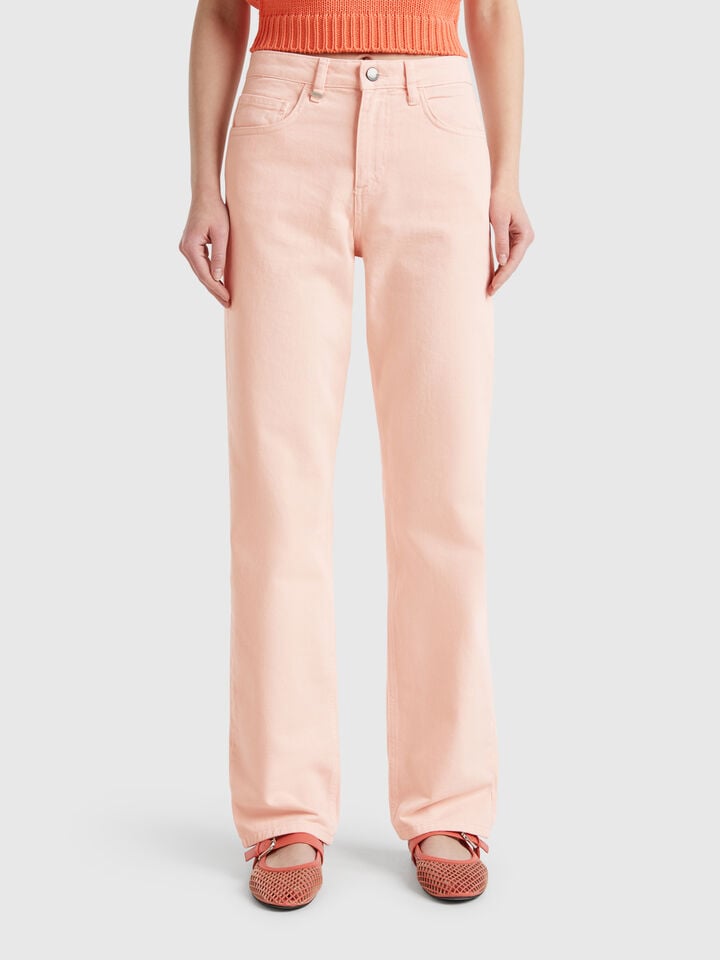 benetton Straight leg jeans Soft Pink