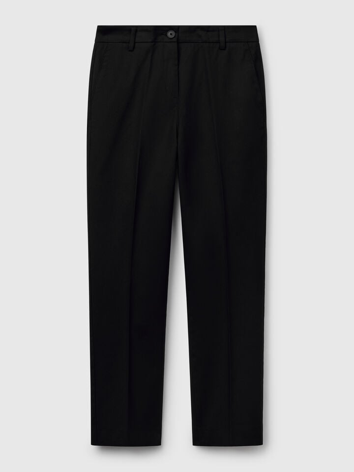 Benetton Stretch Cotton Chinos Black