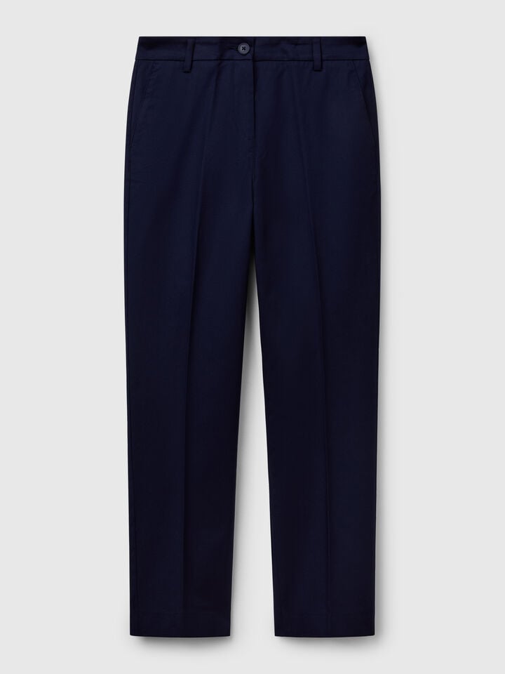 Benetton Stretch Cotton Chinos Dark Blue