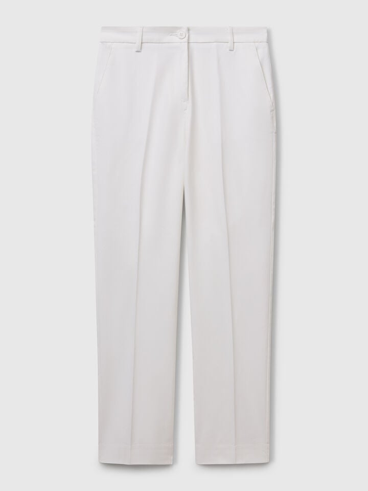 Benetton Stretch Cotton Chinos White
