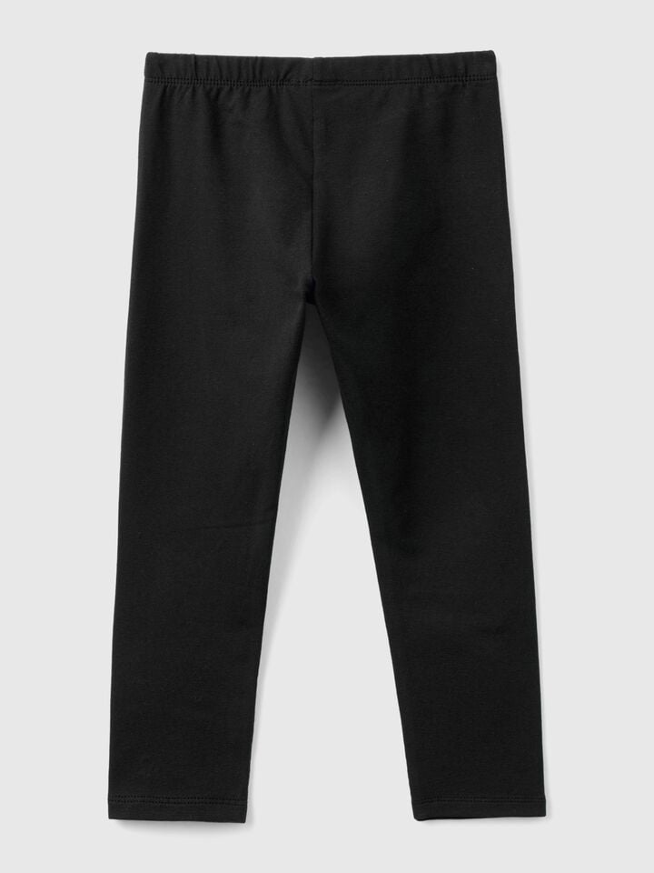 Benetton Stretch Cotton Leggings Black