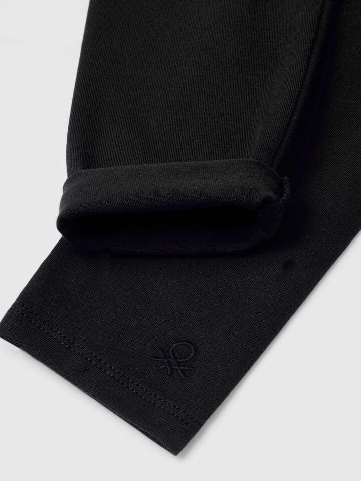 Benetton Stretch Cotton Leggings Black