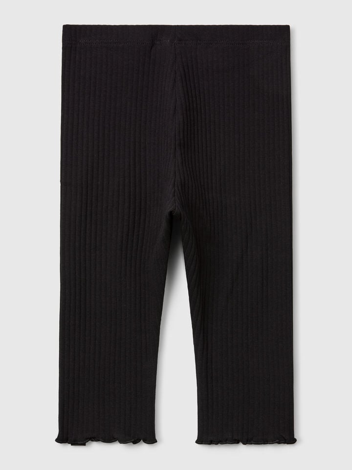 Benetton Stretch Cotton Leggings Black