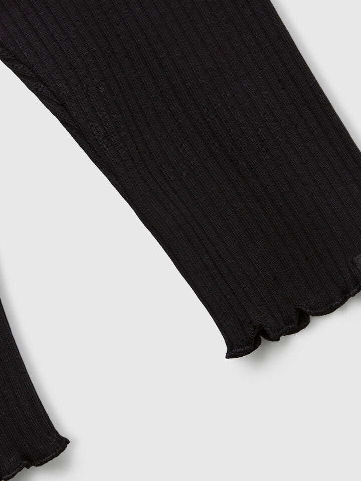 Benetton Stretch Cotton Leggings Black