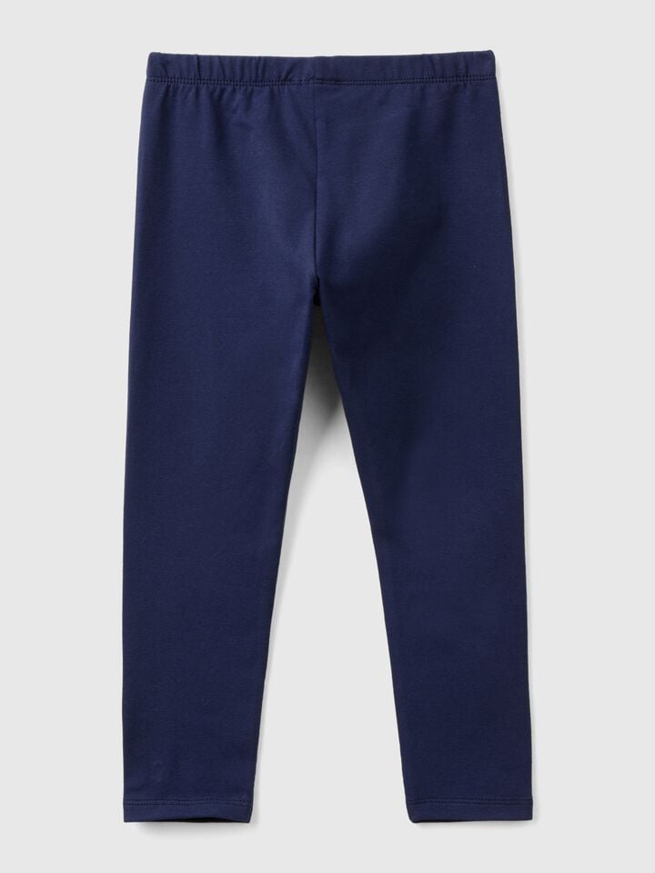 Benetton Stretch Cotton Leggings Dark Blue