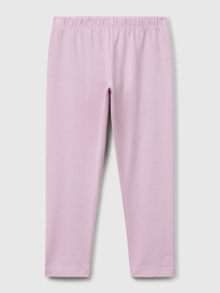 benetton Stretch cotton leggings Lavender